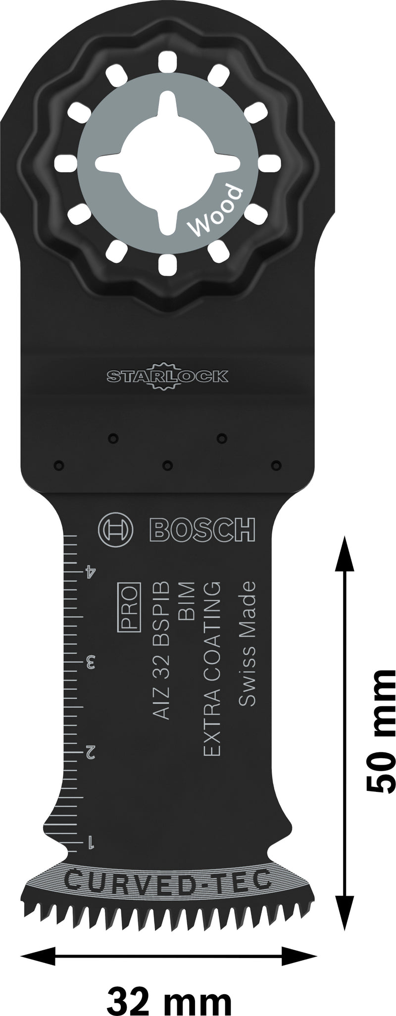 Bosch Accessories reciprocating saw blades, multi-tool (PRO AIZ 32 BSPIB multi-tool blade, 32 x 50 mm)