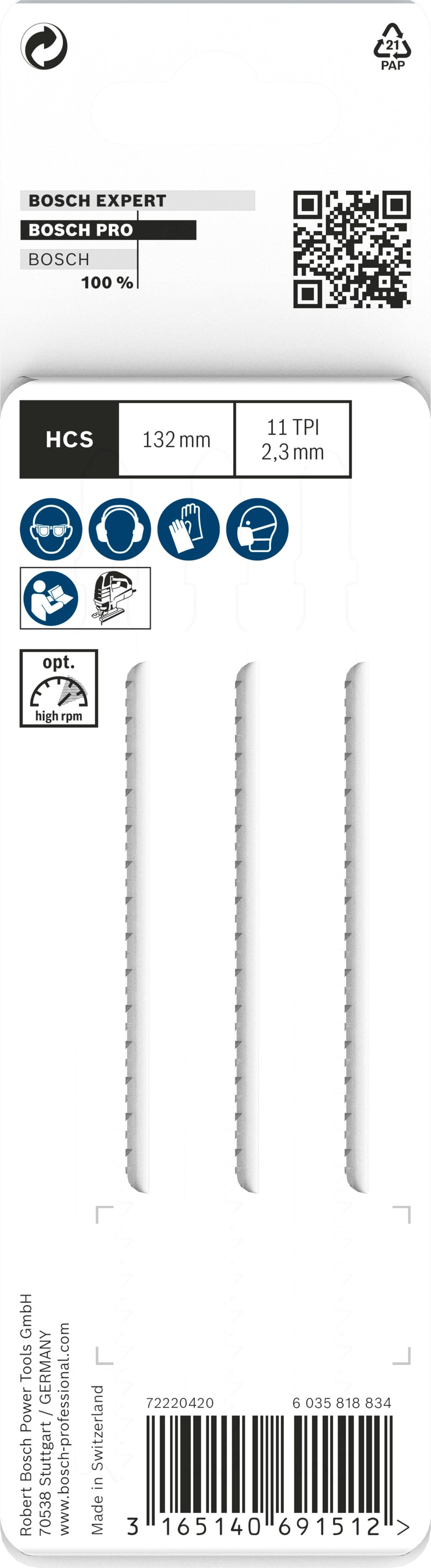 Bosch T302H HCS Clean for PVC 3Pack