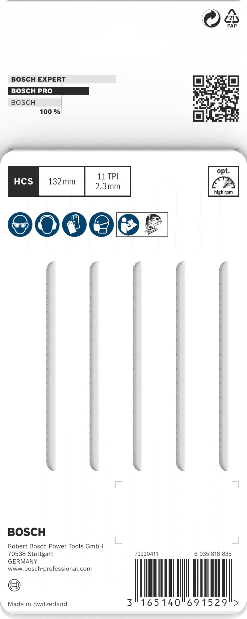 Bosch T302H HCS Clean for PVC 5Pack