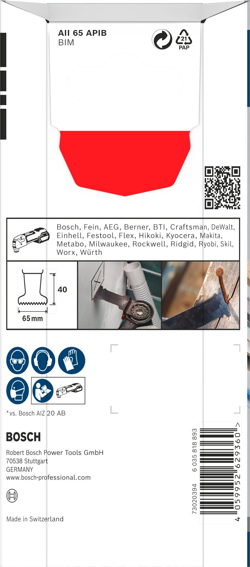 Bosch Plunge cutting blade RB - 5ER AII65 APIB