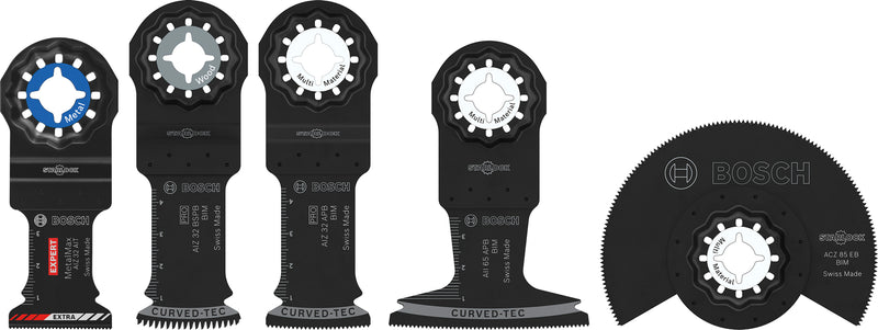 Reciprocating saw blades, multi-tool, Bosch Accessories sets (Cutting set, 5 pieces)