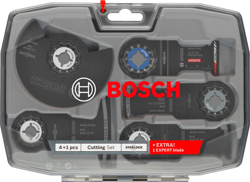 Reciprocating saw blades, multi-tool, Bosch Accessories sets (Cutting set, 5 pieces)