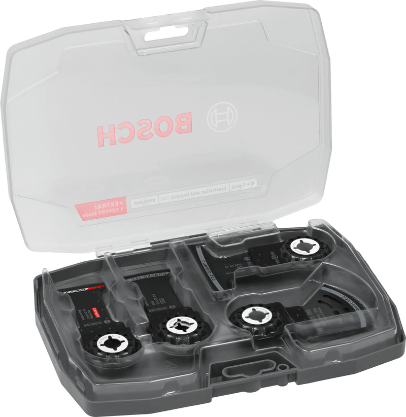 Lâminas de serra sabre, ferramenta multifunções, conjuntos Bosch Accessories (Conjunto para eletricistas e gesso-cartonado, 5 peças)
