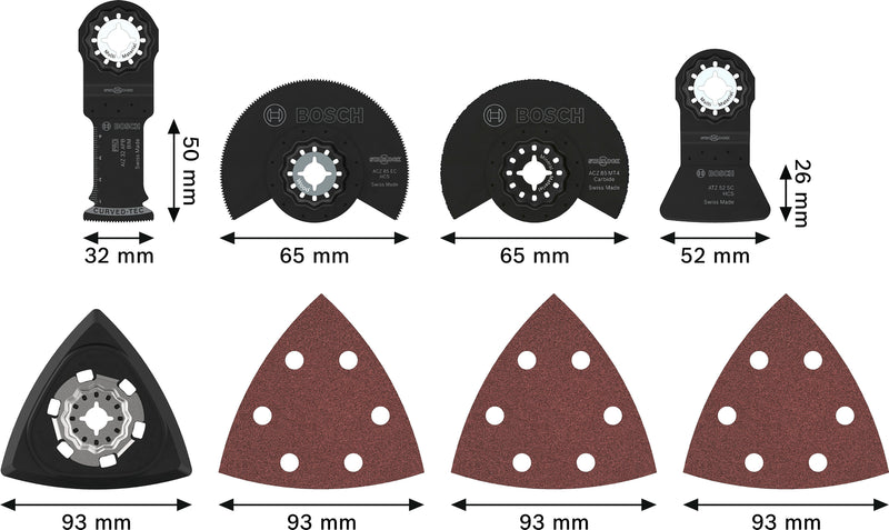 Reciprocating saw blades, multi-tool, Bosch Accessories sets (Renovation blade set, 8 pcs)