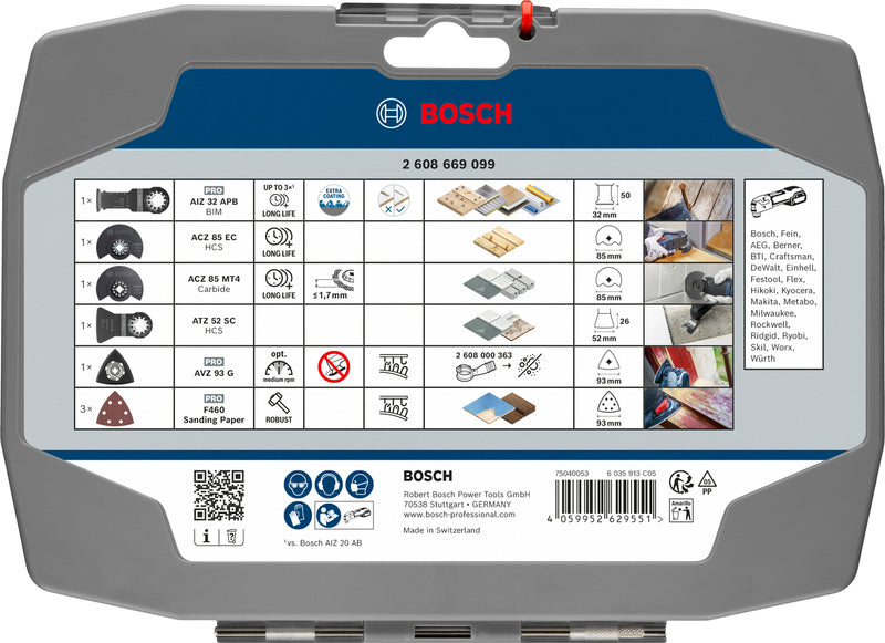 Reciprocating saw blades, multi-tool, Bosch Accessories sets (Renovation blade set, 8 pcs)