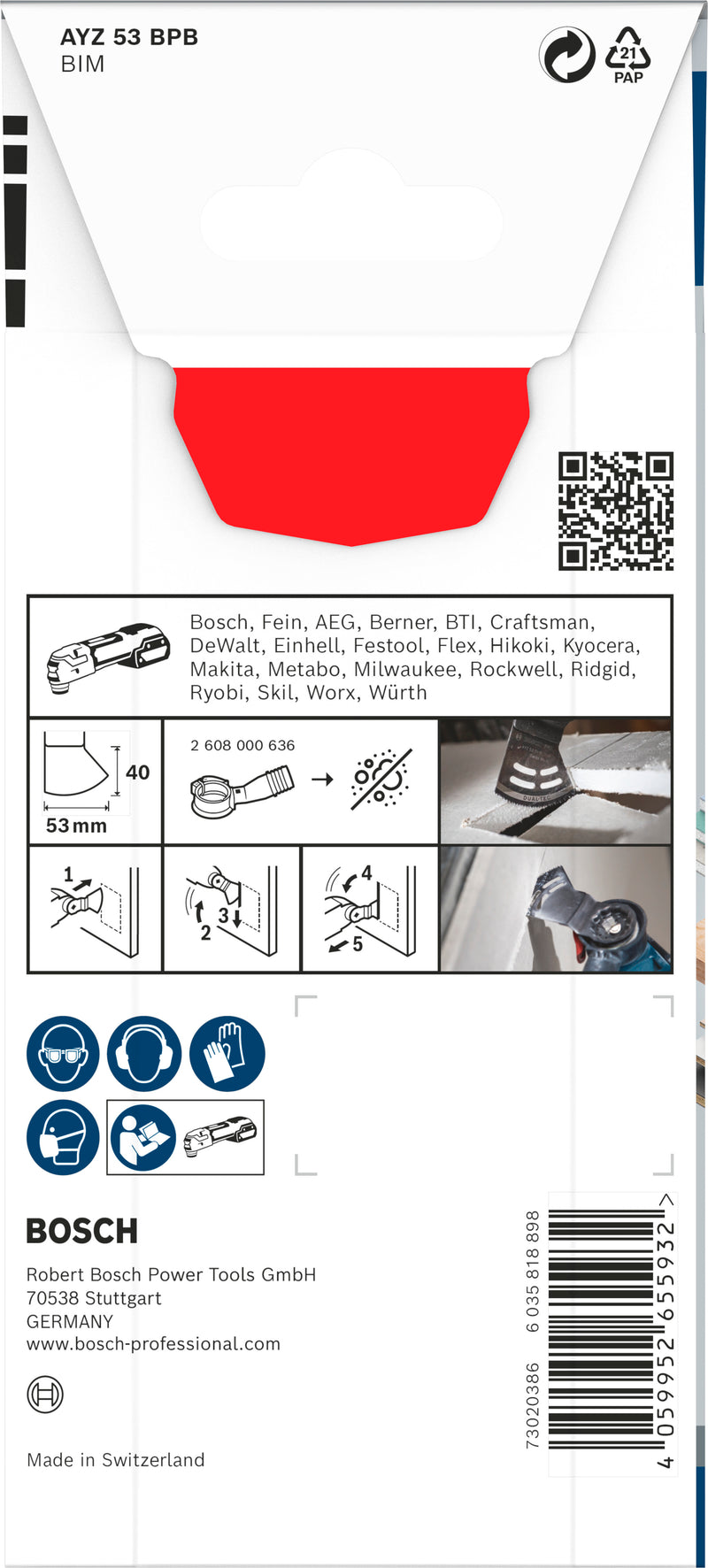 Hoja de corte por inmersión Bosch RB-1ER AYZ53 BPB