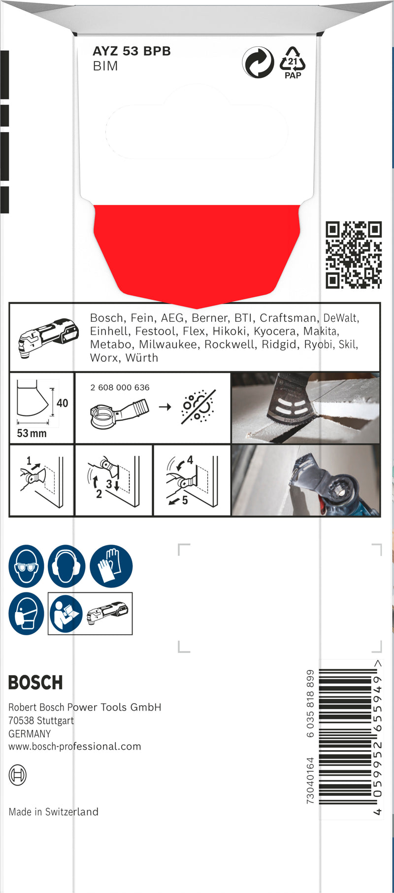 Bosch Plunge cutting blade RB - 5ER AYZ53 BPB
