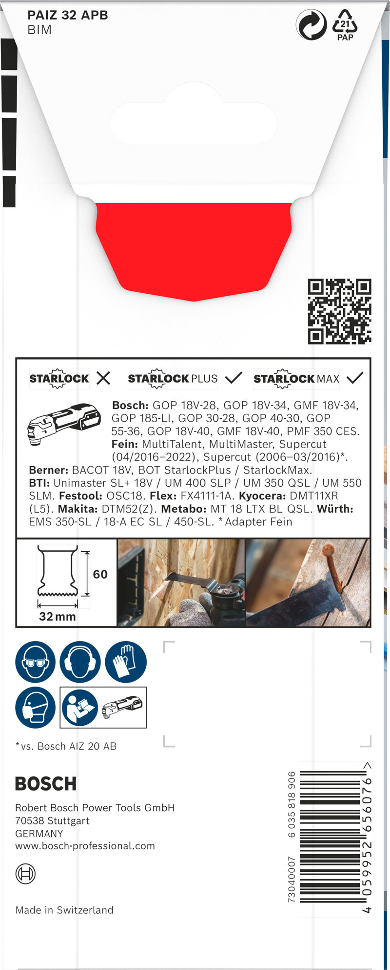 Bosch Plunge cutting blade RB - 1ER PAIZ32 APB