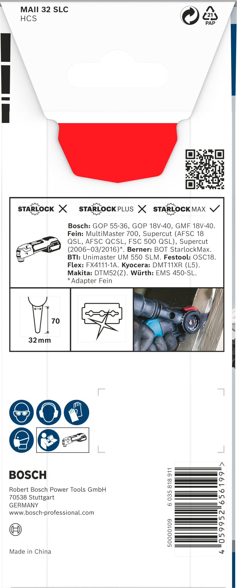 Fresa de ranuras Bosch RB - 1ER MAII32 SLC