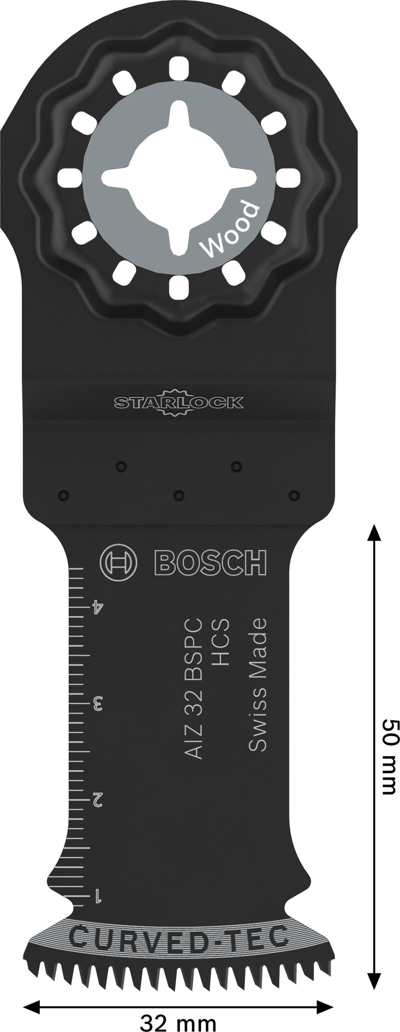 Hojas de sierra de sable Bosch Accessories, multiherramienta (hoja de corte para madera AIZ 32 BSPC, Starlock, 32 x 50 mm, 10 unidades)