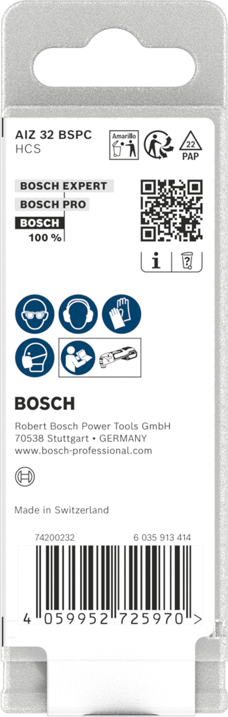 Hojas de sierra de sable Bosch Accessories, multiherramienta (hoja de corte para madera AIZ 32 BSPC, Starlock, 32 x 50 mm, 10 unidades)