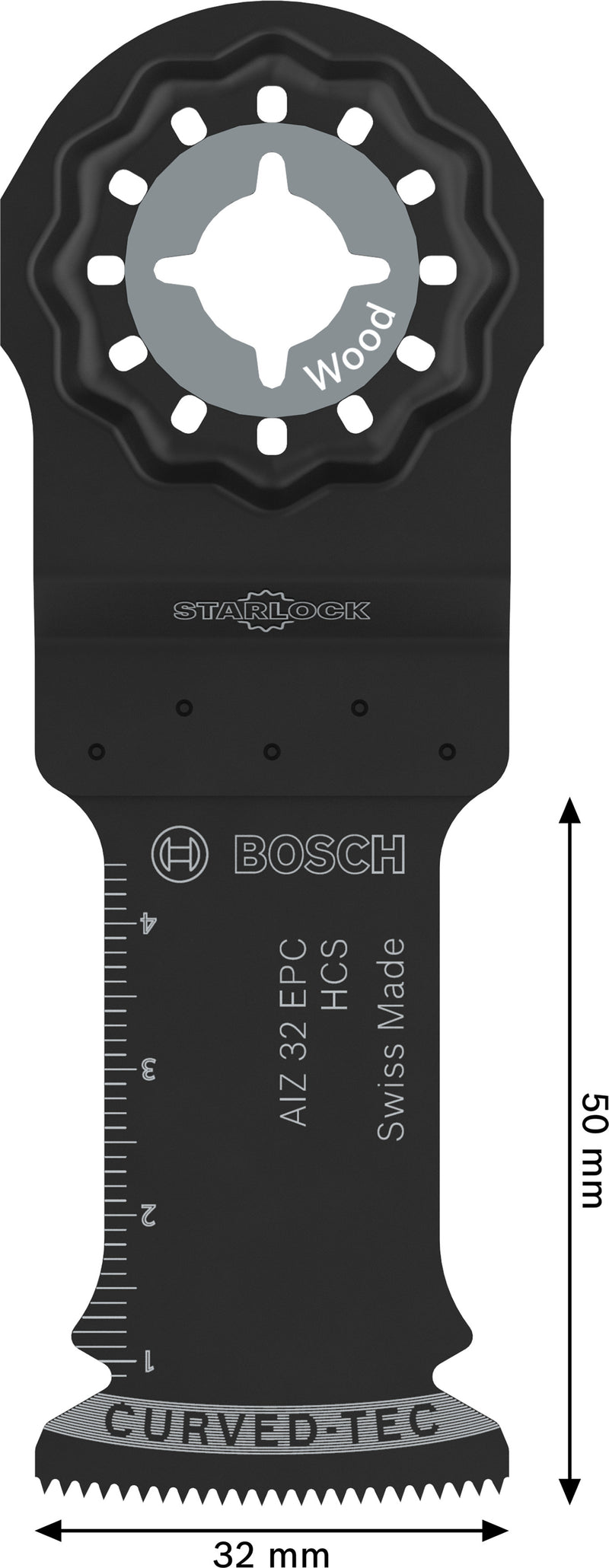 Lâminas de serra sabre, ferramenta multifunções Bosch Accessories (Lâmina de corte para madeira AIZ 32 EPC, Starlock, 32 x 50 mm, 10 unid)