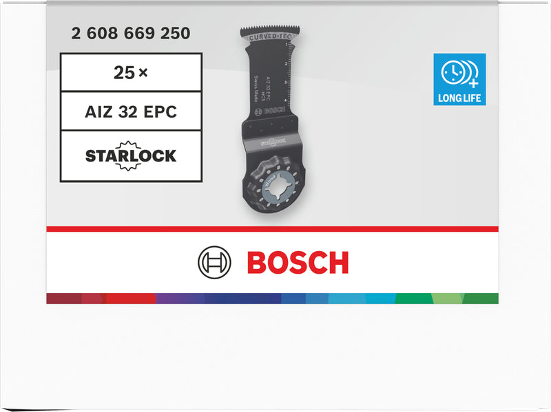 Bosch Accessories reciprocating saw blades, multi-tool (AIZ 32 EPC wood cutting blade, Starlock, 32 x 50 mm)