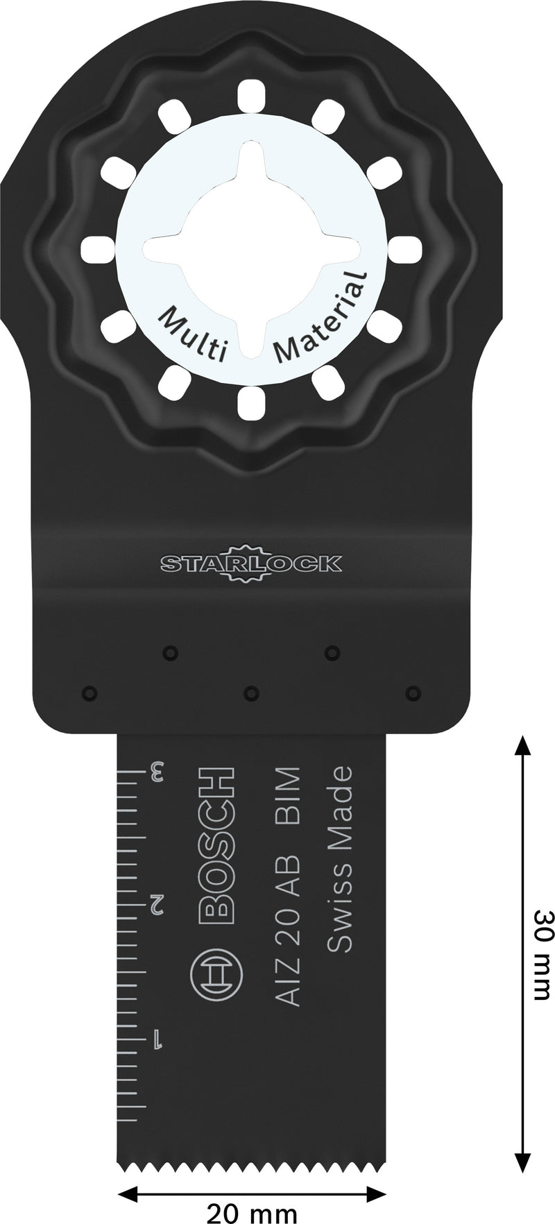 Lâminas de serra sabre, ferramenta multifunções Bosch Accessories (Lâmina de corte multimaterial AIZ 20 AB, Starlock, 20 x 30 mm)