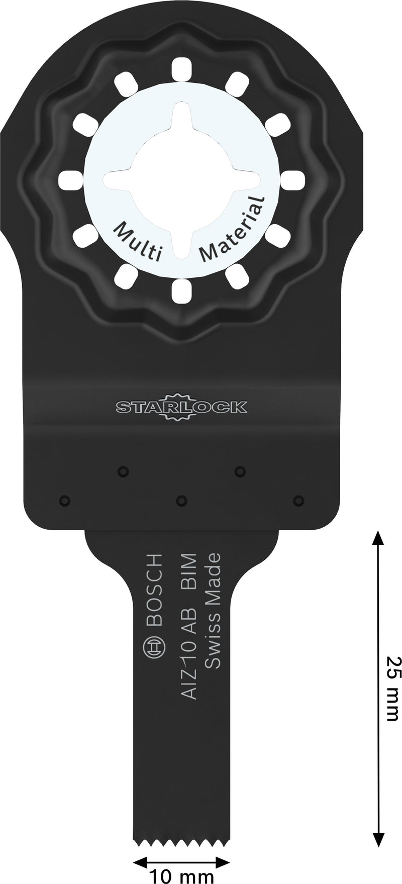 Lâminas de serra sabre, ferramenta multifunções Bosch Accessories (Lâmina de corte multimaterial AIZ 10 AB, Starlock, 10 x 25 mm)