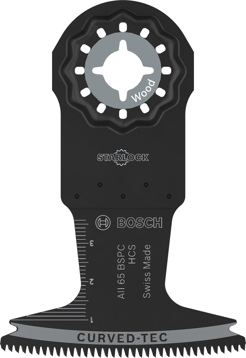 Bosch Accessories reciprocating saw blades, multi-tool (AII 65 BSPC wood cutting blade, Starlock, 65 x 40 mm)