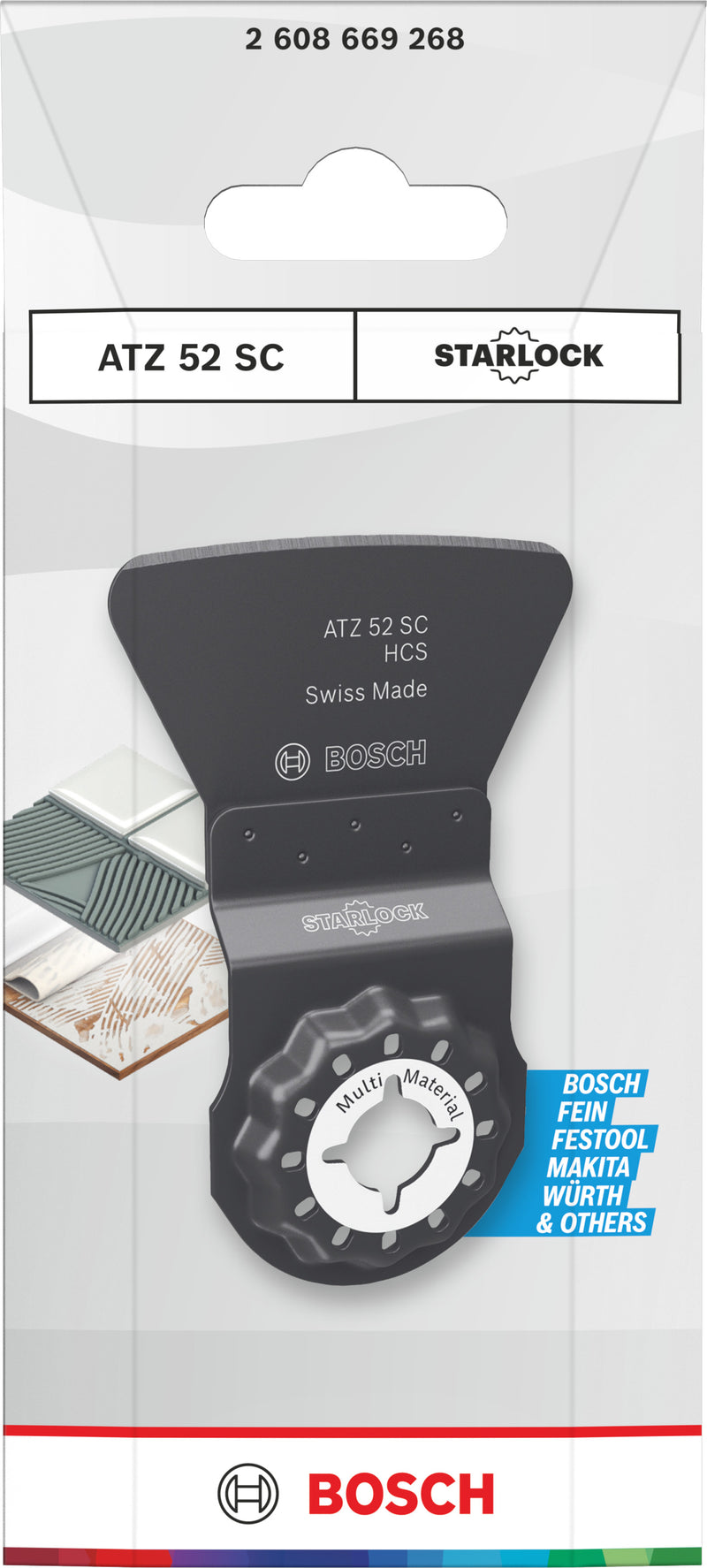 Lâminas de serra sabre, ferramenta multifunções Bosch Accessories (Lâmina de corte multimaterial ATZ 52 SC, Starlock, 52 x 26 mm)