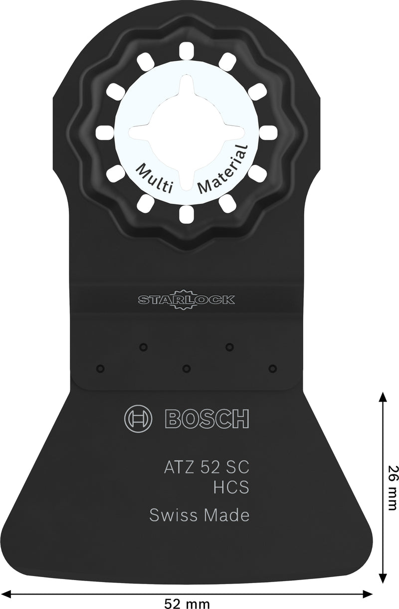 Bosch Accessories reciprocating saw blades, multi-tool (ATZ 52 SC multi-material cutting blade, Starlock, 52 x 26 mm, 10 units)