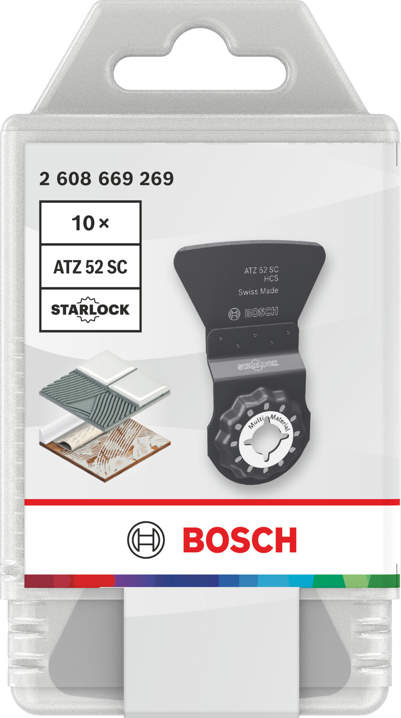 Bosch Accessories reciprocating saw blades, multi-tool (ATZ 52 SC multi-material cutting blade, Starlock, 52 x 26 mm, 10 units)