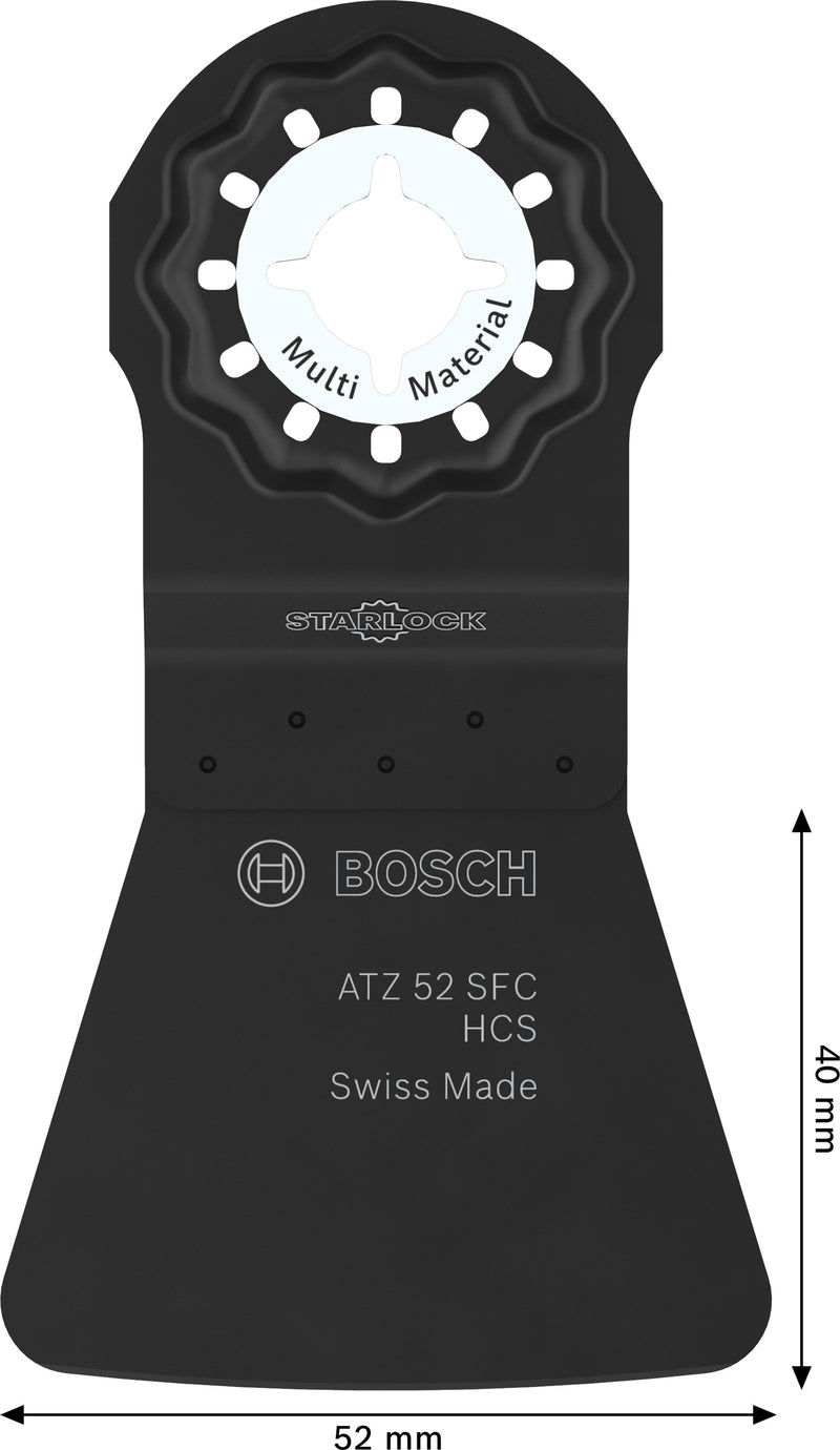 Bosch Accessories reciprocating saw blades, multi-tool (ATZ 52 SFC multi-material cutting blade, Starlock, 52 x 40 mm)