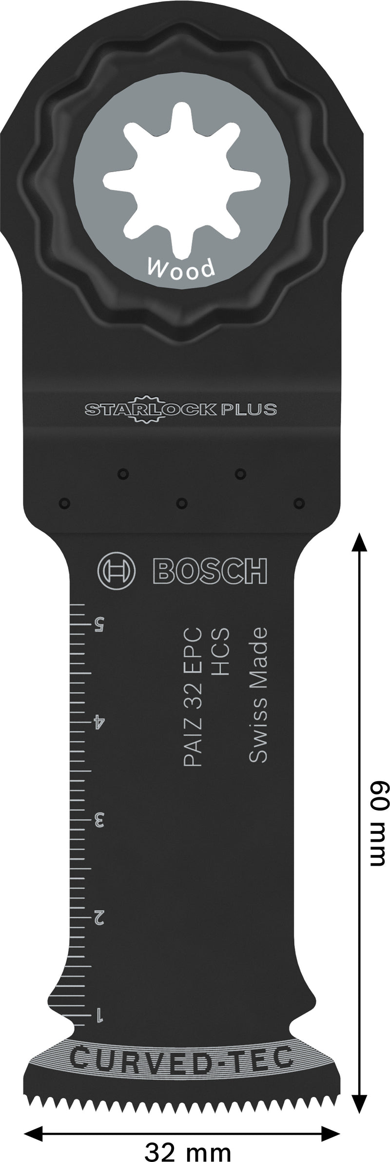 Lâminas de serra sabre, ferramenta multifunções Bosch Accessories (Lâmina de corte para madeira PAIZ 32 EPC, Starlock, 32 x 60 mm)