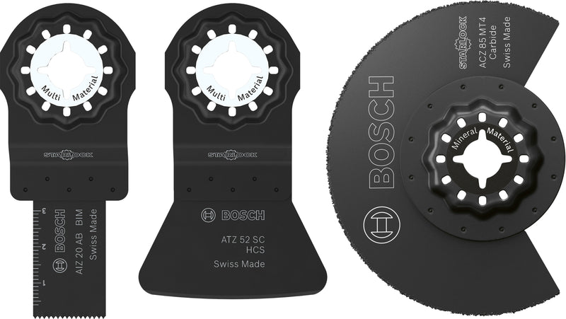 Lâminas de serra sabre, ferramenta multifunções, conjuntos Bosch Accessories (Conjunto de lâminas para ladrilhos, 3 unid)