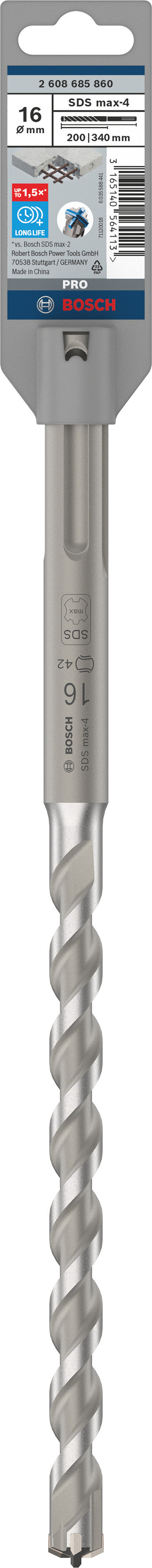 Bosch Rotary hammer bit M4. Ø16x200x340