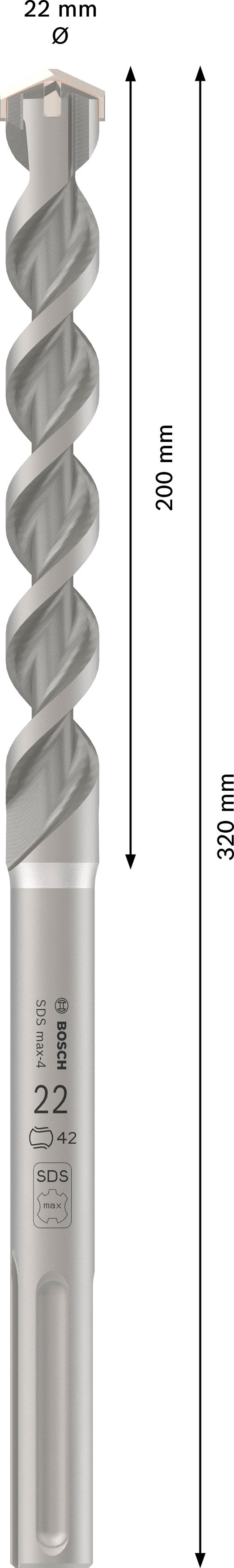 Bosch Rotary hammer bit M4 22X320