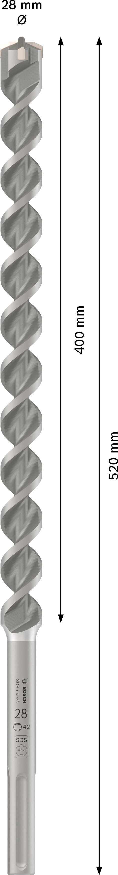 Bosch Rotary hammer bit M4 28X520