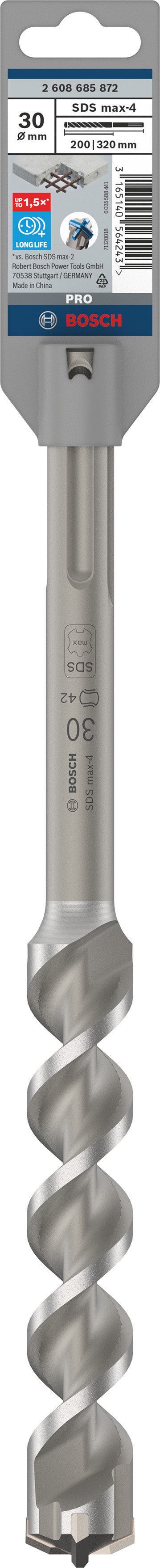 Bosch Rotary hammer bit M4. Ø30x200x320