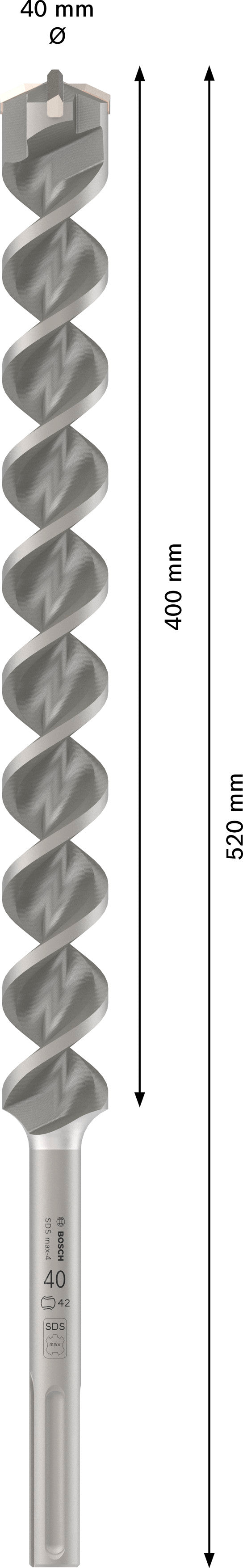 Bosch Rotary hammer bit M4 40X520