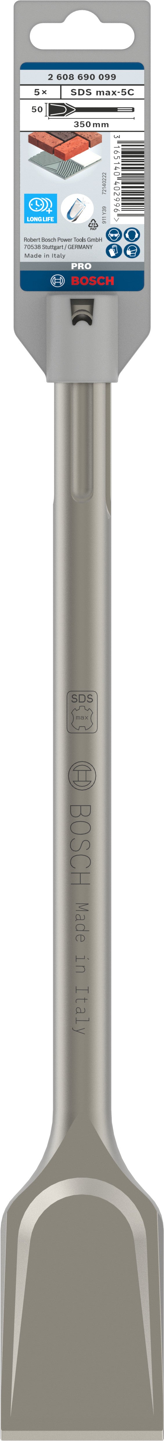 Bosch Set 5 wide chisels SDS-Max,350x50mm