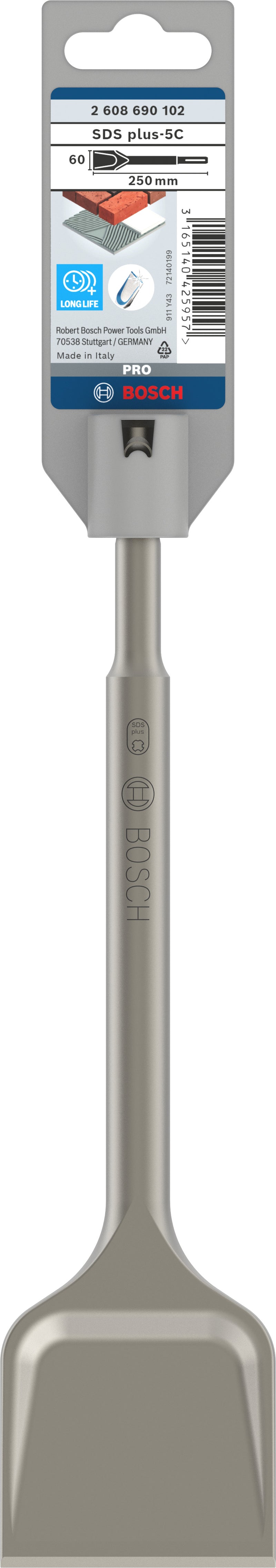 Cincel ancho Bosch SDS-Plus autoafilable, 250 x 60 mm