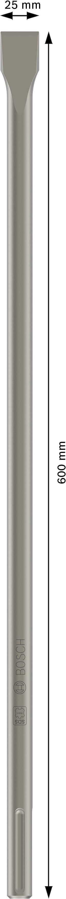 Bosch Set 5 cinceles planos SDS-Max, 600 x 25 mm
