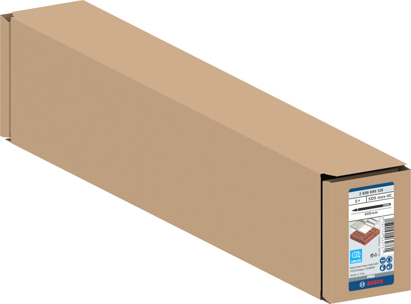 Conjunto Bosch 5 formões pontiagudos SDS-Max, 600 mm