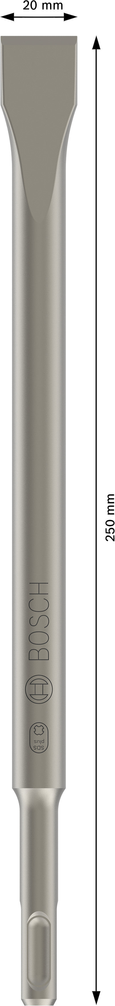 Bosch Set 10 cinceles planos SDS-Plus, 250 x 20 mm