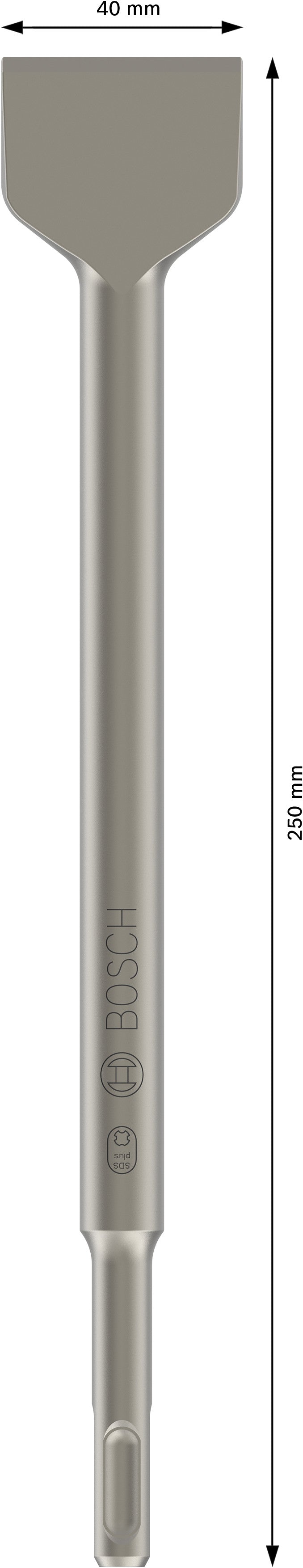 Bosch Set 5 wide chisels SDS-Plus, 250 x 40mm