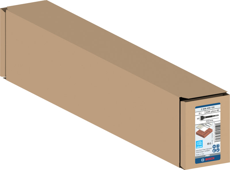 Bosch Set 5 wide chisels SDS-Plus, 250 x 40mm