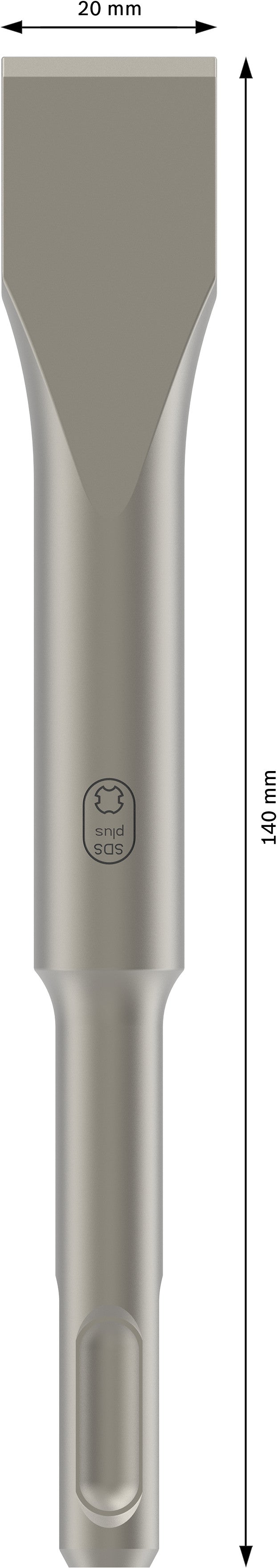 Cinzel plano Bosch SDS Plus - 20 x 140 mm