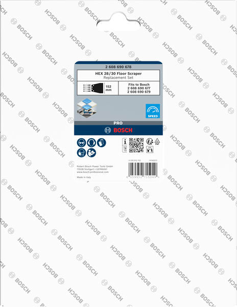 Substituição do raspador de pavimentos Bosch PRO HEX 28/30