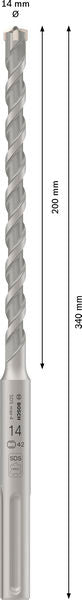 Bosch SDSmax hammer drill bit 14x200/340M4