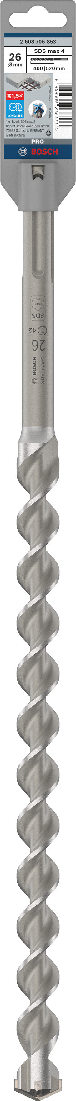 Broca para taladro percutor Bosch SDSmax 26x400/520M4