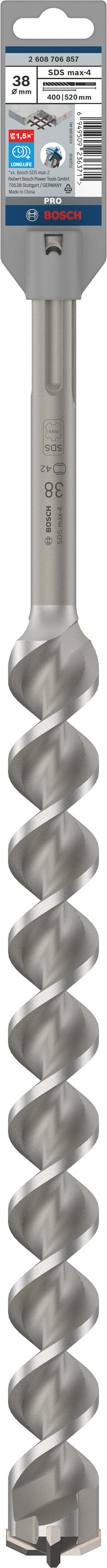 Bosch SDSmax hammer drill bit 38x400/520M4