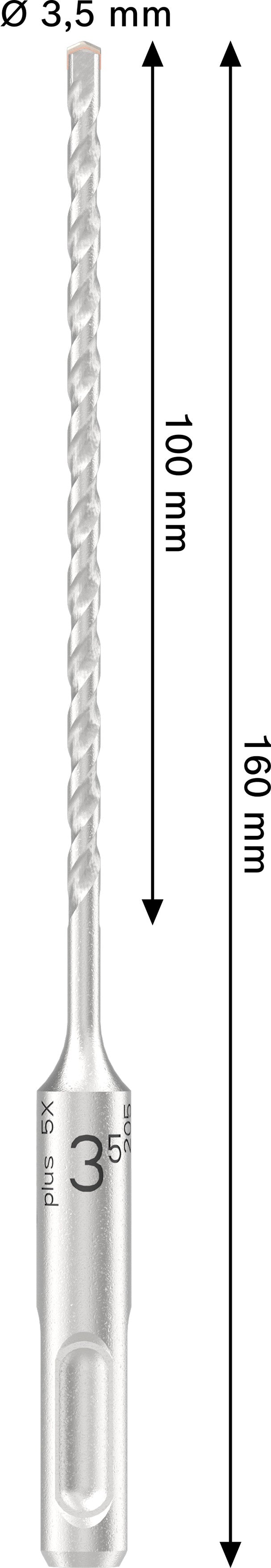 Bosch PRO SDS Plus-5X 3,5 x 100 x 160 mm
