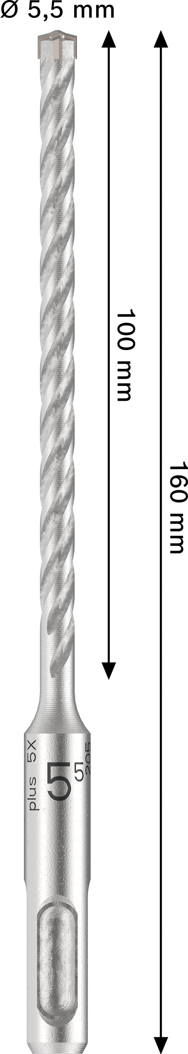 Bosch PRO SDS Plus-5X 5.5x100x160mm