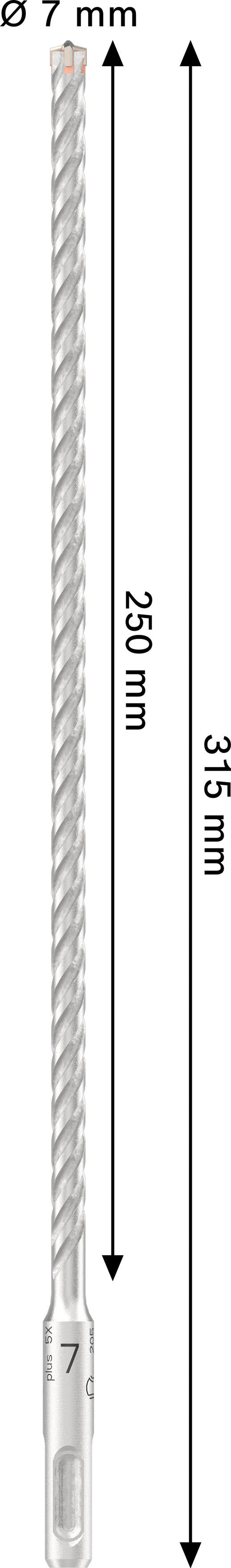 Bosch PRO SDS Plus-5X 7x250x315mm