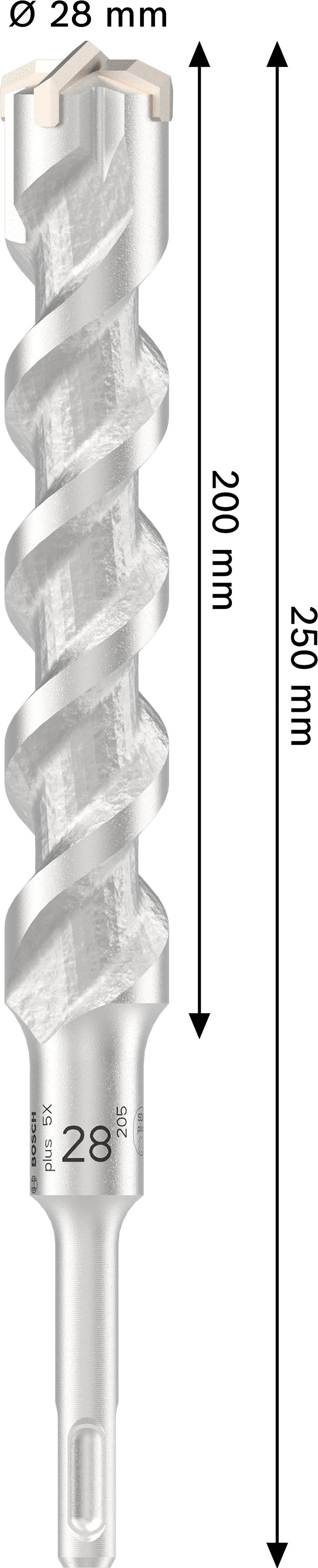 Bosch PRO SDS Plus-5X 28x200x250mm