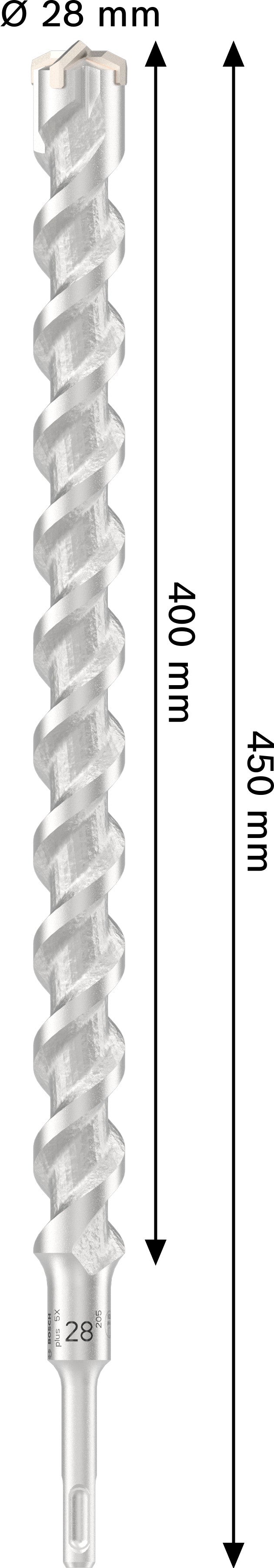 Bosch PRO SDS Plus-5X 28x400x450mm