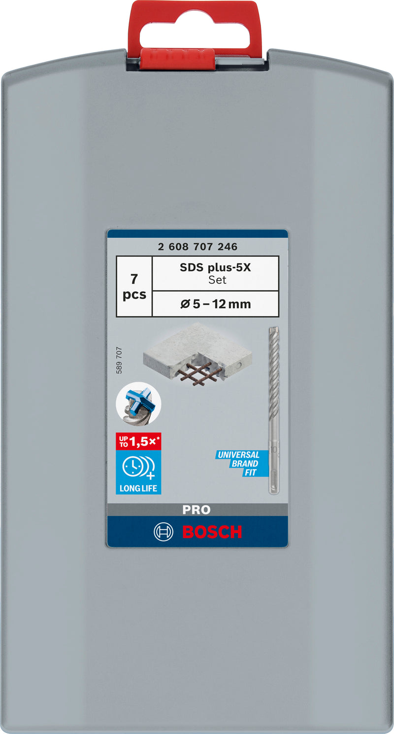 Bosch PRO SDS Plus-5X 7 peças CAS