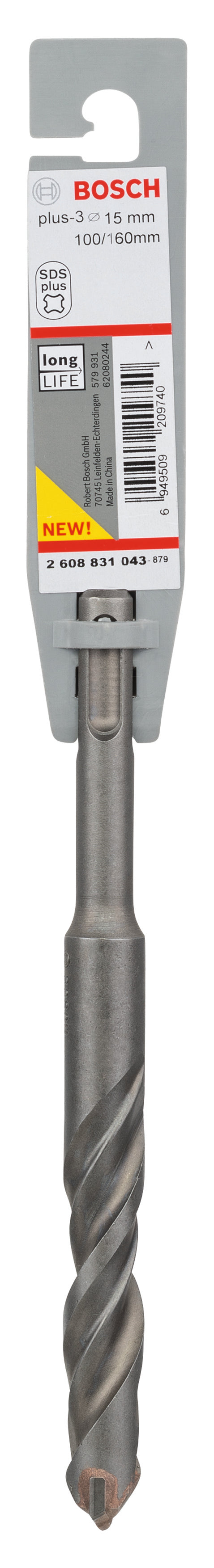 Bosch SDS-Plus 3, 15 x 100 x 165 mm